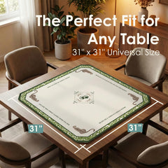 ALLINCOZY Mahjong Mat green waterproof surface easy to wipe clean after spills