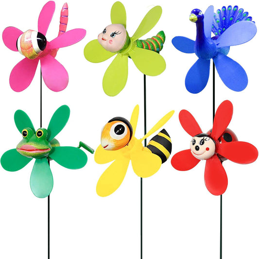 Allinus garden pinwheels six-pack adds vibrant motion to outdoor spaces.