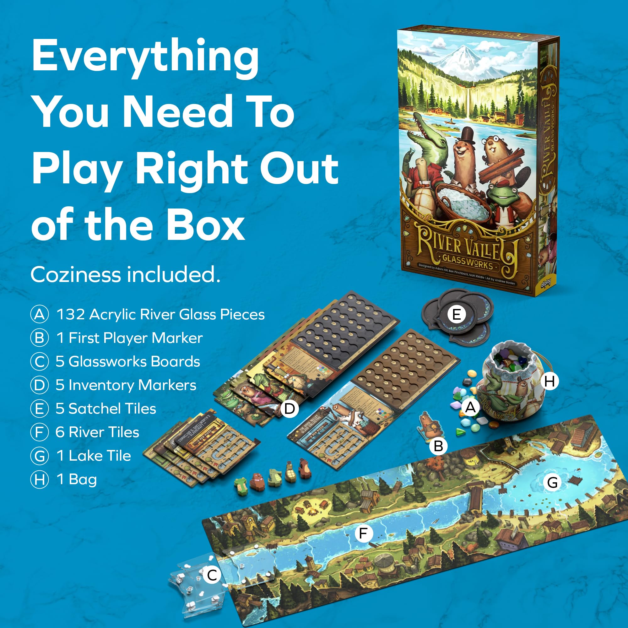 ALLPLAY River Valley dual-layer player boards visible for quick strategic planning