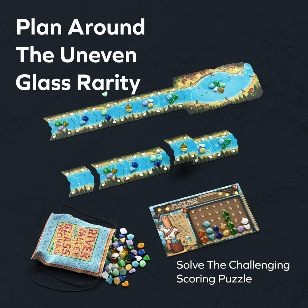 ALLPLAY River Valley Glassworks draft-action highlights strategic decision making with shifting river colors.