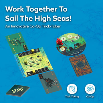 Allplay Sail game components laid out for cooperative trick-taking.