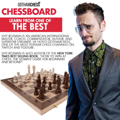 Allstar GothamChess Board QR code provides access to Levy Rozman’s course.