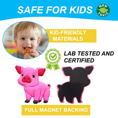 ALNETI farm magnets pig and donkey encourage imaginative play on the fridge.