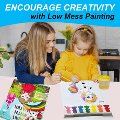 ALNETI kids art kit with brushes and tear-out pages enabling easy sharing