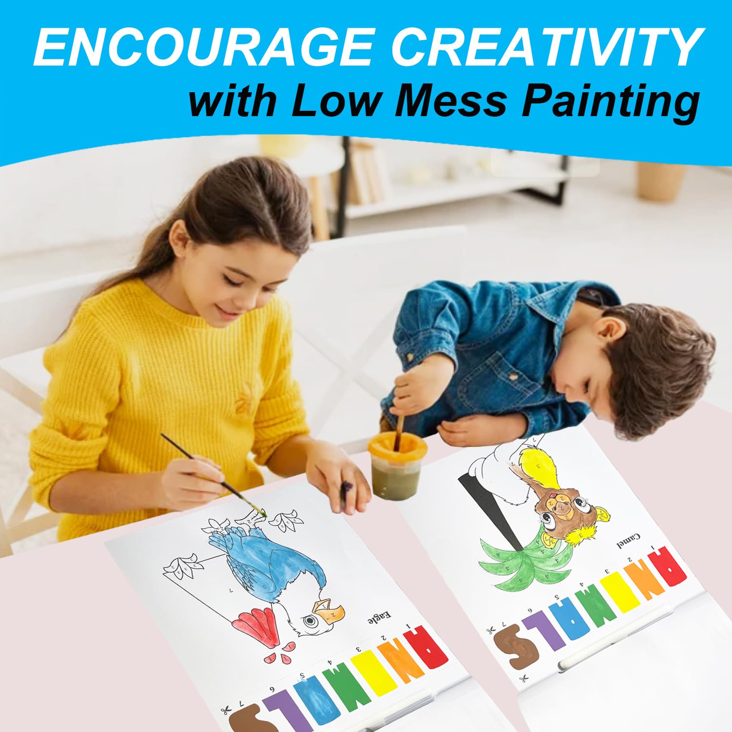 ALNETI Paint with Water Books owl page encourages fine motor skills with simple water painting.