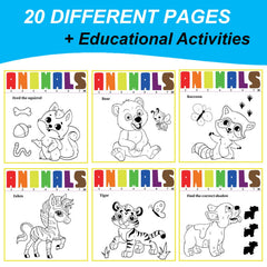 ALNETI Paint with Water Books tiger illustration supports easy travel-friendly art sessions for kids.