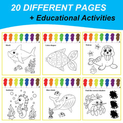ALNETI 3-in-1 water color book with brushes, ideal for creative play
