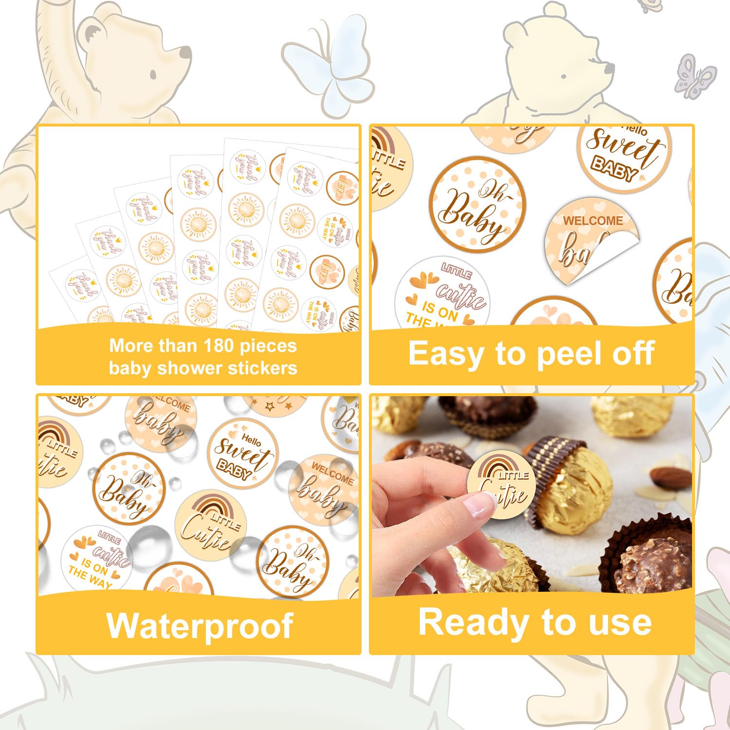 ALodr chocolate label stickers elevate sweets and gift bags at parties.