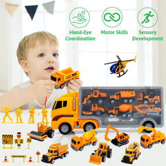 ALOTJOY Large Engineer Carrier Truck with built-in storage for tiny builders.
