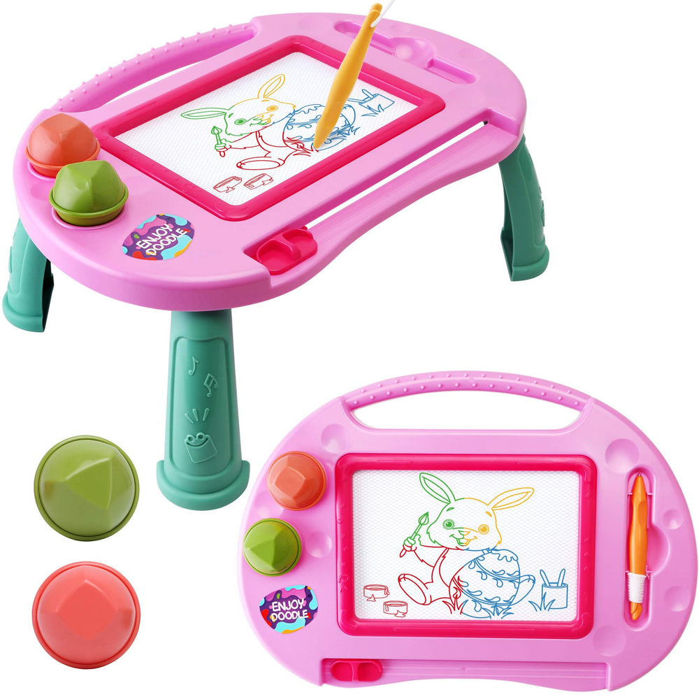 ALOTJOY Magnetic Drawing Board with four legs for stable play and mess-free doodling.