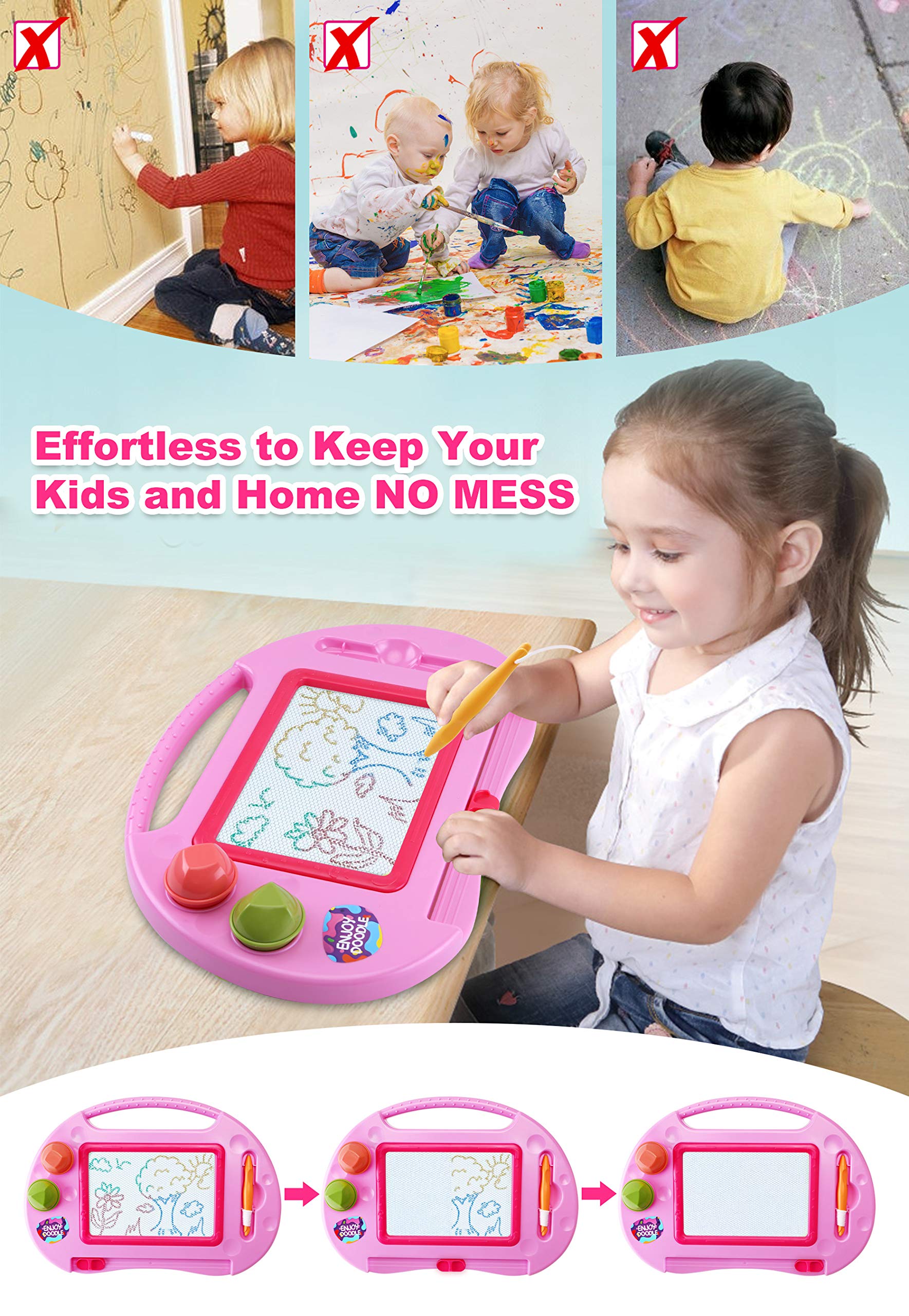 ALOTJOY portable doodle board is ideal for on-the-go learning.