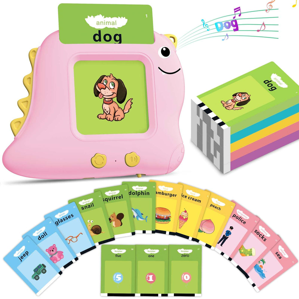 Alotwan dinosaur talking flash cards front view for language practice and sensory learning.