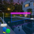 Alpcouts pool volleyball net with solar lights for safe evening play