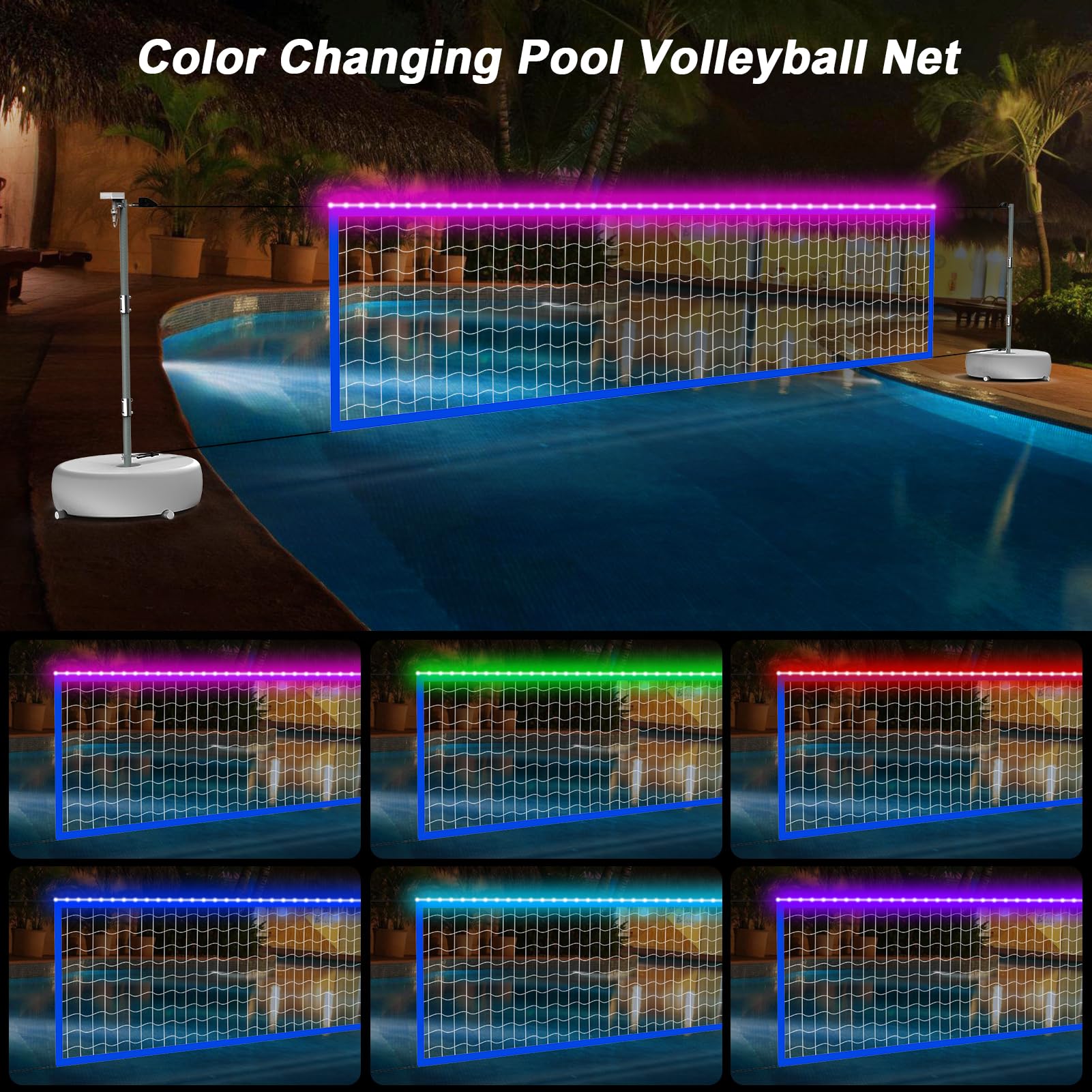 Alpcouts water-filled base keeps the net stable during playful volleys