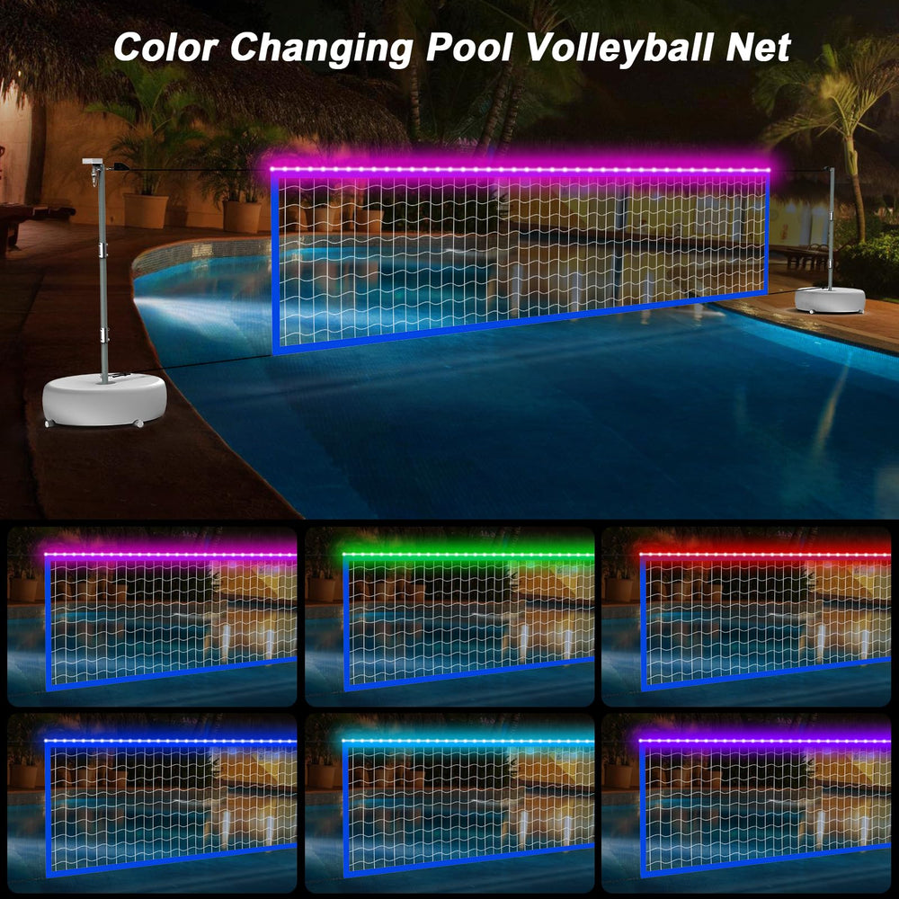 Alpcouts water-filled base keeps the net stable during playful volleys