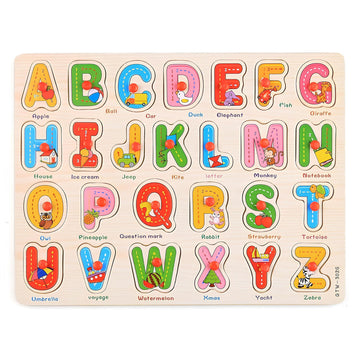 Alphabet Puzzle wooden board letters: engaging early literacy practice for toddlers.