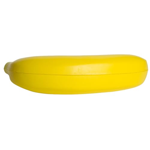 ALPI Banana Stress Toy in the act of squeezing for quick tension release.