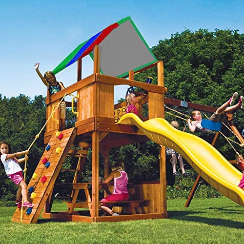 Alpurple swing tarp shading kids area for sun protection