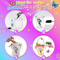 Alritz Fairy Lantern Kit glitter and ribbons brighten the craft activity.
