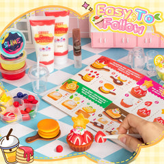 Alritz fluffy cream clay and sprinkles: soft textures boost fine motor focus.