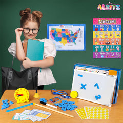 Alritz Pretend Play Teacher Set bell and clock for routines and time-telling practice