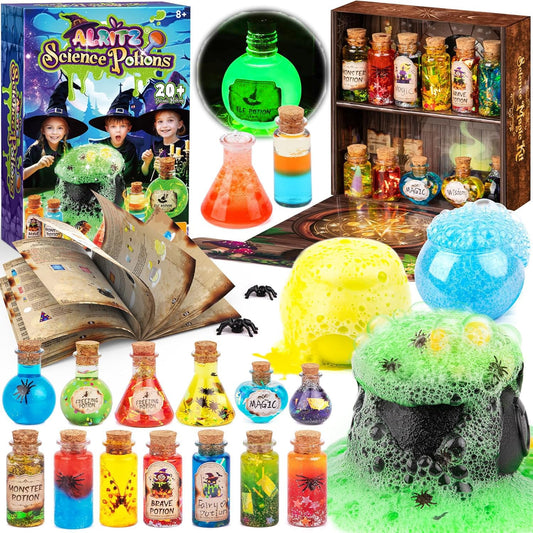 Alritz Science Potion Kits bottle pour demonstrates clean, spill-free experiments for budding scientists.