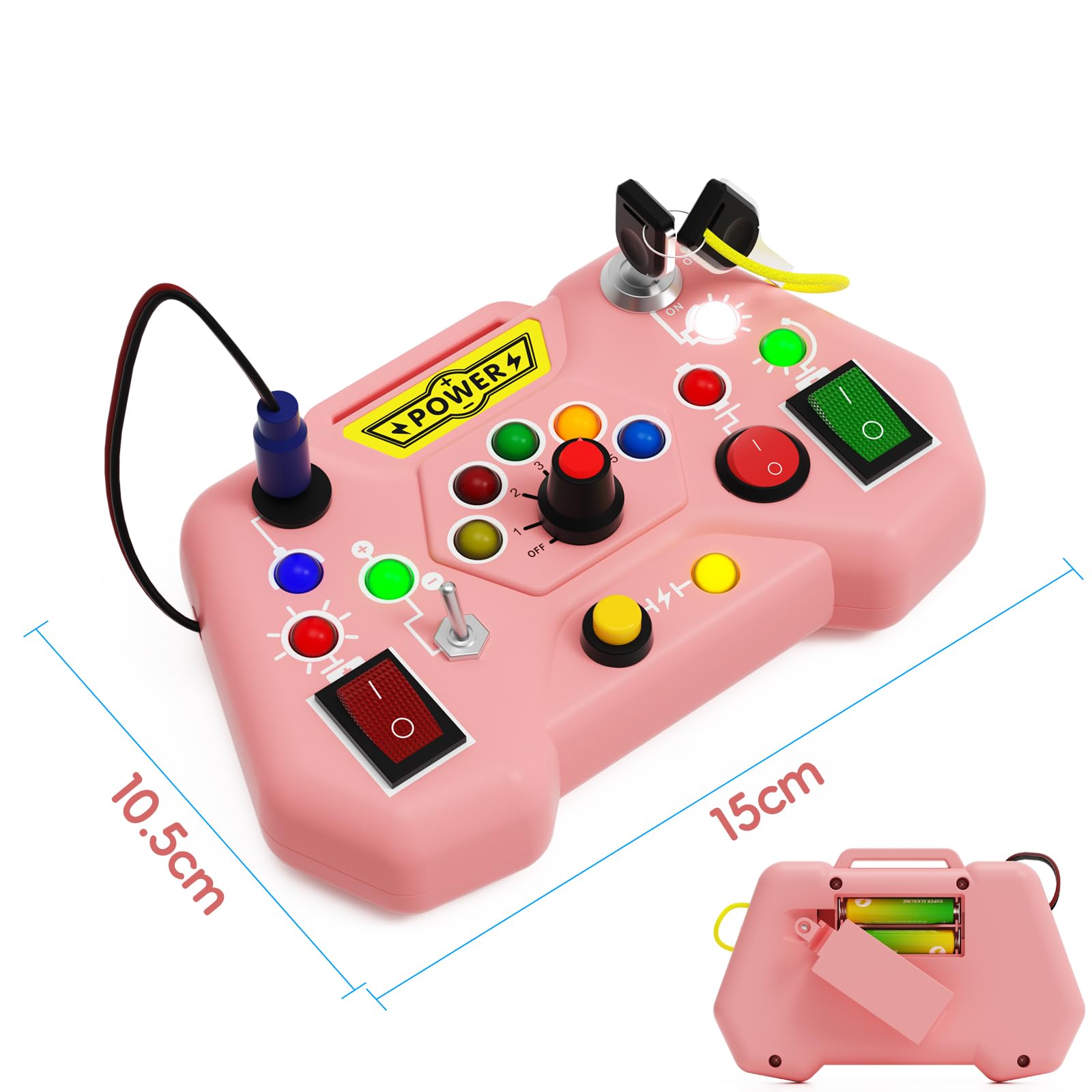 Alsatic sensory play toy with lights supports focused play sessions