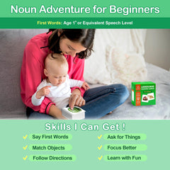 ALSOLIFE 50 First Words Spoon – sturdy cards for on-the-go language practice.