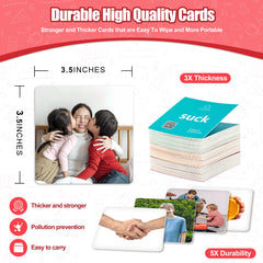 ALSOLIFE verb cards work with erasable markers for spelling activities.