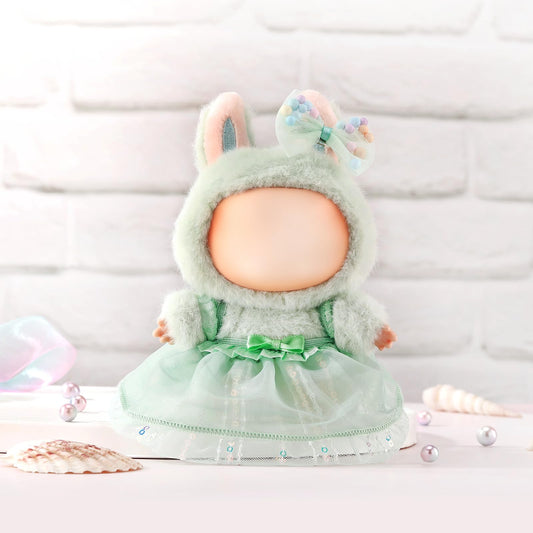 ALTRJO Labubu hairband complements the dress for a complete 17cm doll look