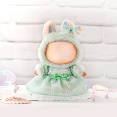ALTRJO Labubu hairband complements the dress for a complete 17cm doll look