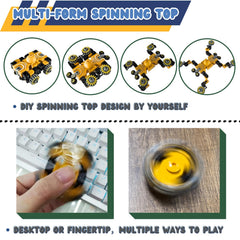 Altuco 4-pack transformable fidget spinner robot mode highlighting transition play and creativity