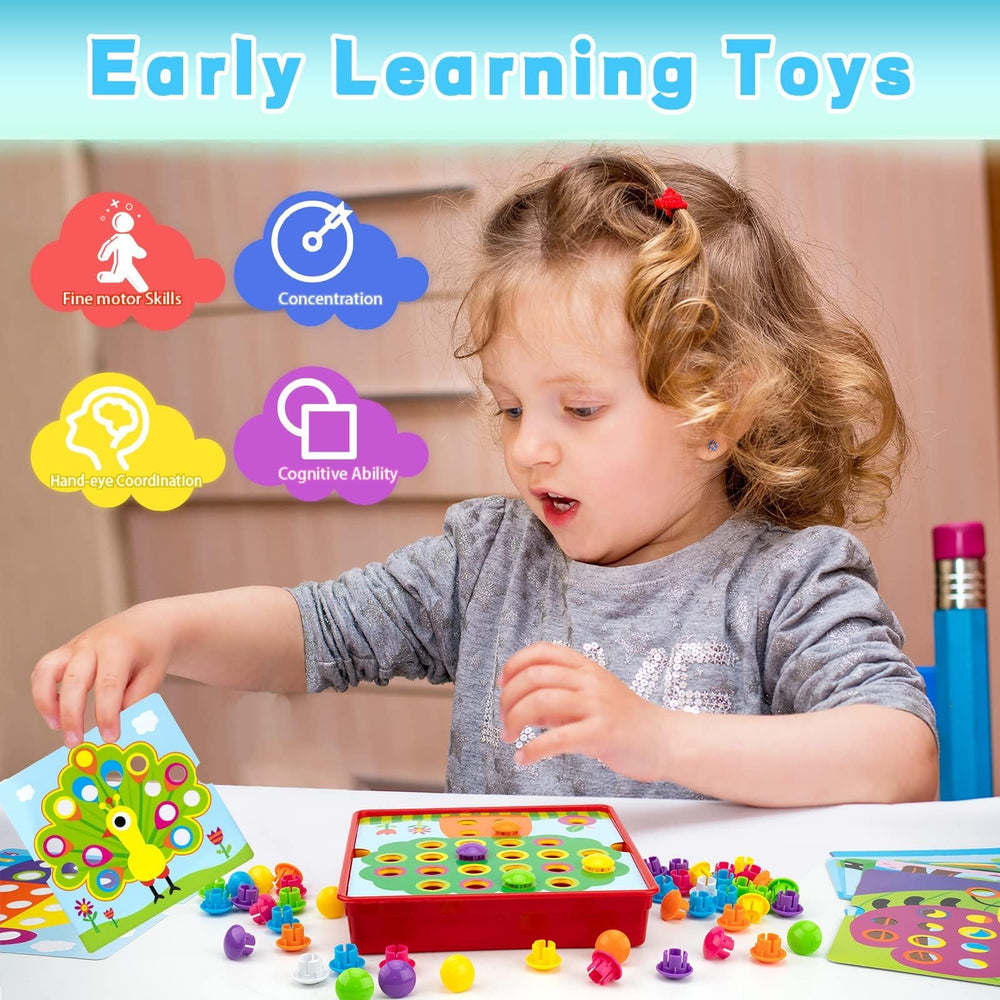 AluAbi Button Art Toy ready for gifting with colorful, educational play