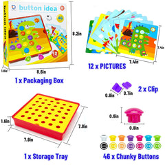 AluAbi Button Art Toys pattern cards guide color matching for kids