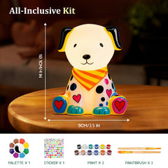 AluAbi diamond stickers add sparkle to personalize the puppy lamp design