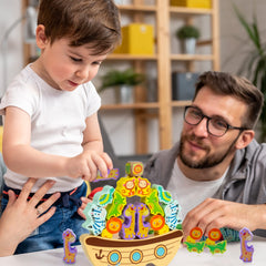 AluAbi Noah's Ark animal blocks enabling imaginative stacking play
