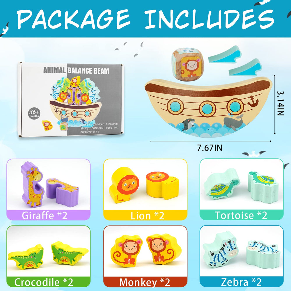 AluAbi Noah's Ark stacking play demonstrating balance and focus