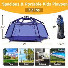 Alvantor playpen mesh walls promote superior airflow and easy monitoring.