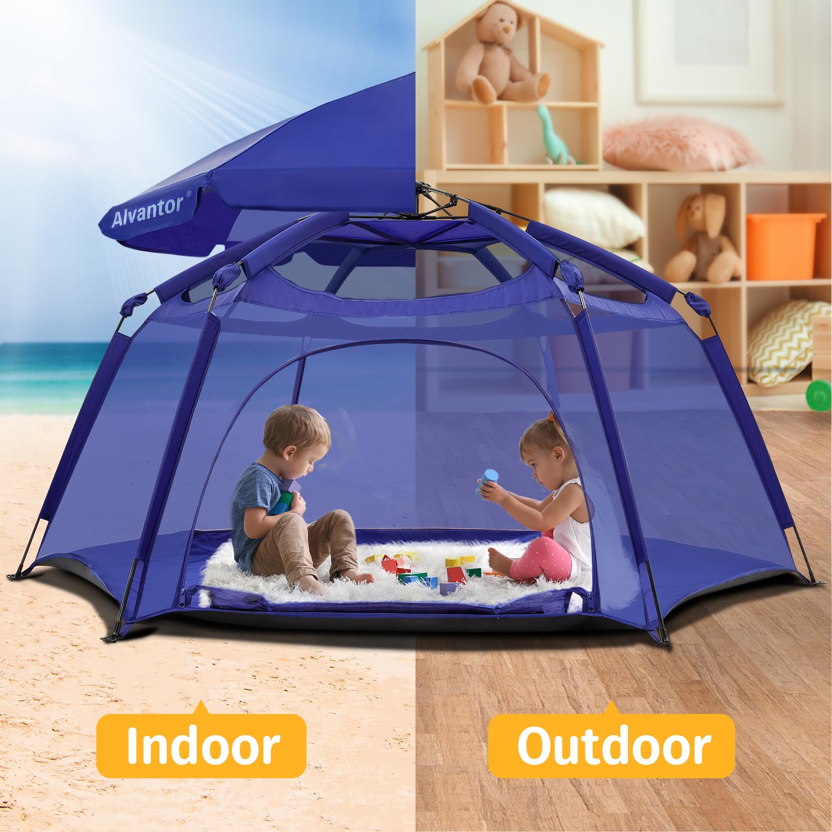 Alvantor tent features good ventilation for kid comfort