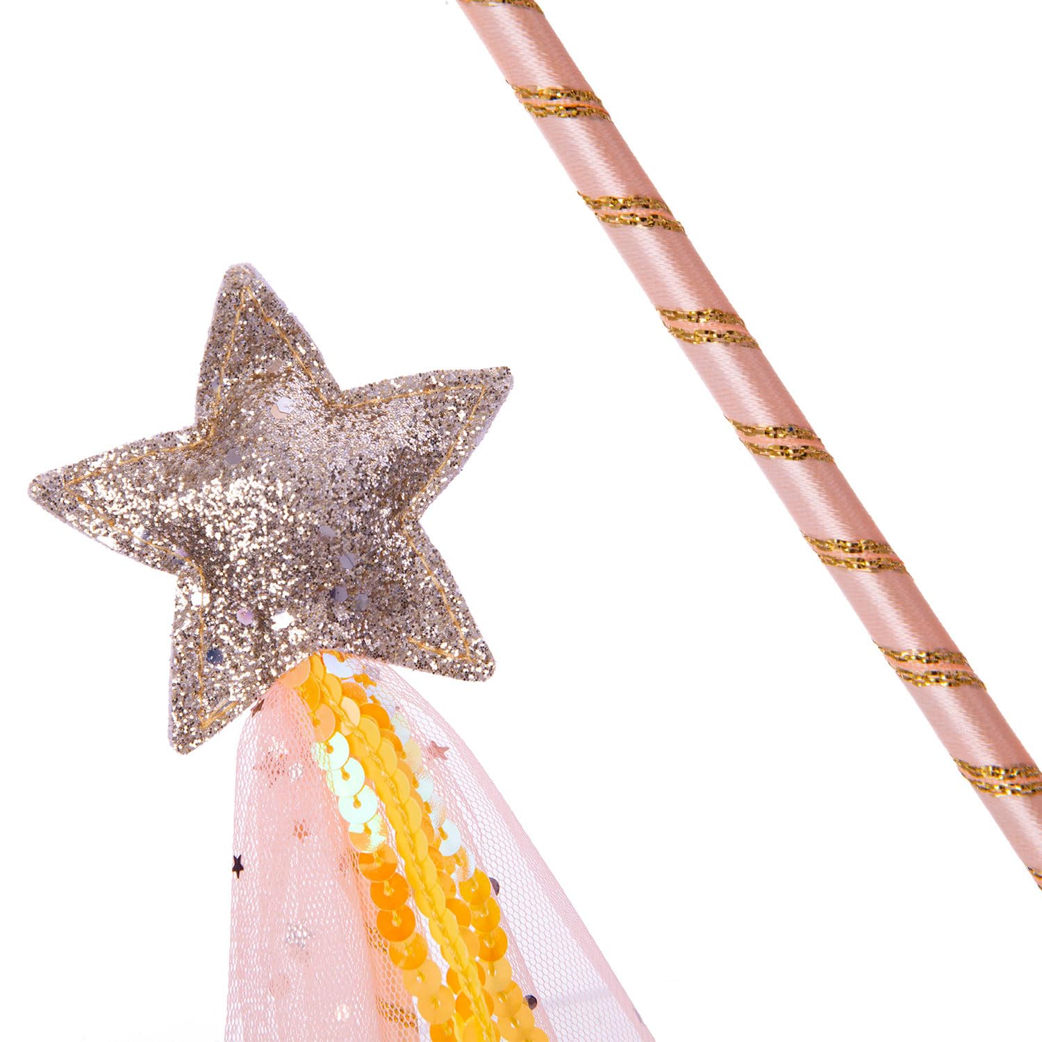 ALVOGIMOR glitter star wand closeup showing sequins and sparkle
