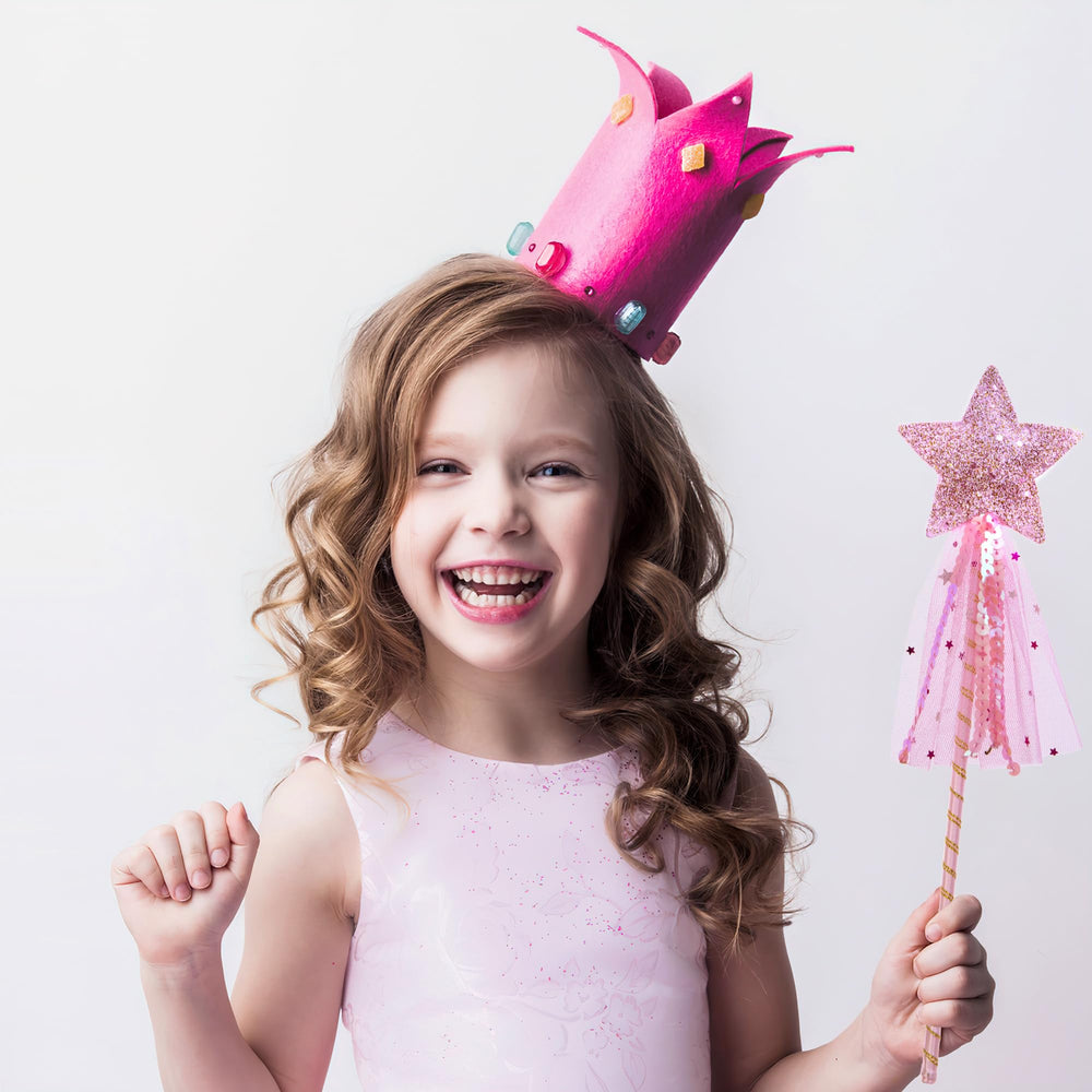ALVOGIMOR Glitter Star Wand dress-up-accessory – enhances imaginative play and photo opportunities.