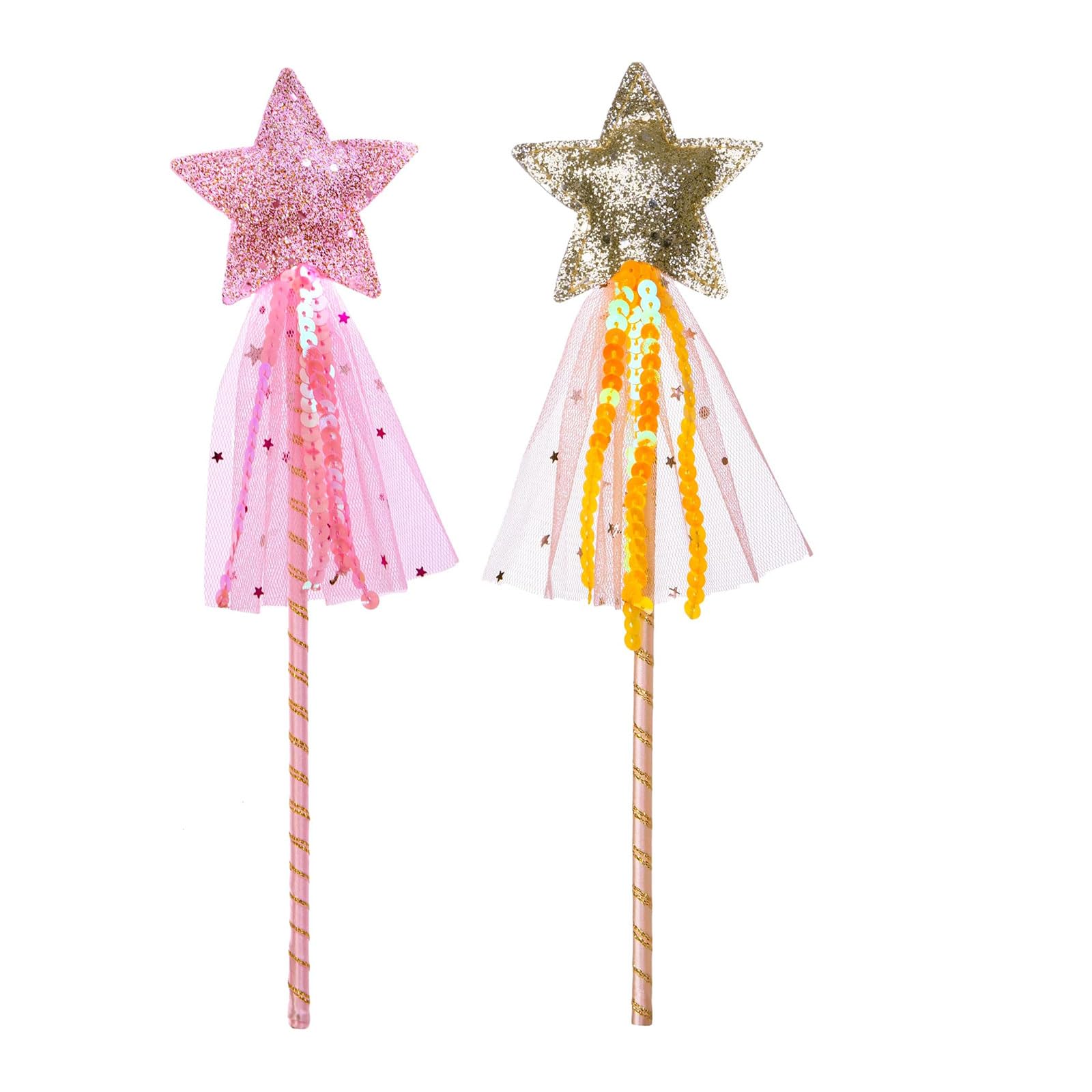 ALVOGIMOR glitter star wand pink for princess dress-up fun and twirls
