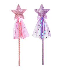 ALVOGIMOR Glitter Star Wand pink – perfect for princess dress-up and magical photos.