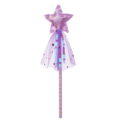 ALVOGIMOR Glitter Star Wand purple – ideal for fairy-tale play and party costumes.