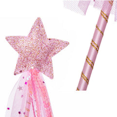 ALVOGIMOR Glitter Star Wand sparkly-handle – comfortable grip for long dress-up sessions.