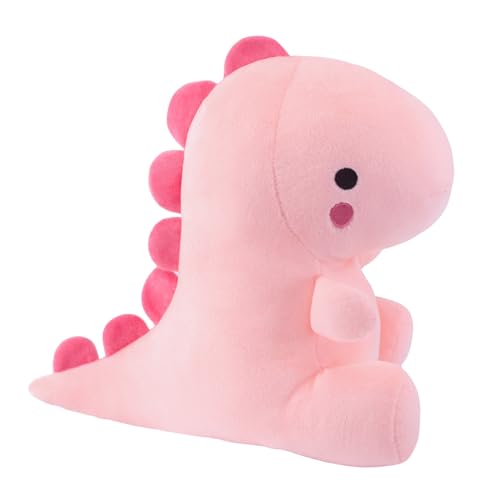 Alwoligag dinosaur being hugged by a child, showcasing cuddle-friendly size.