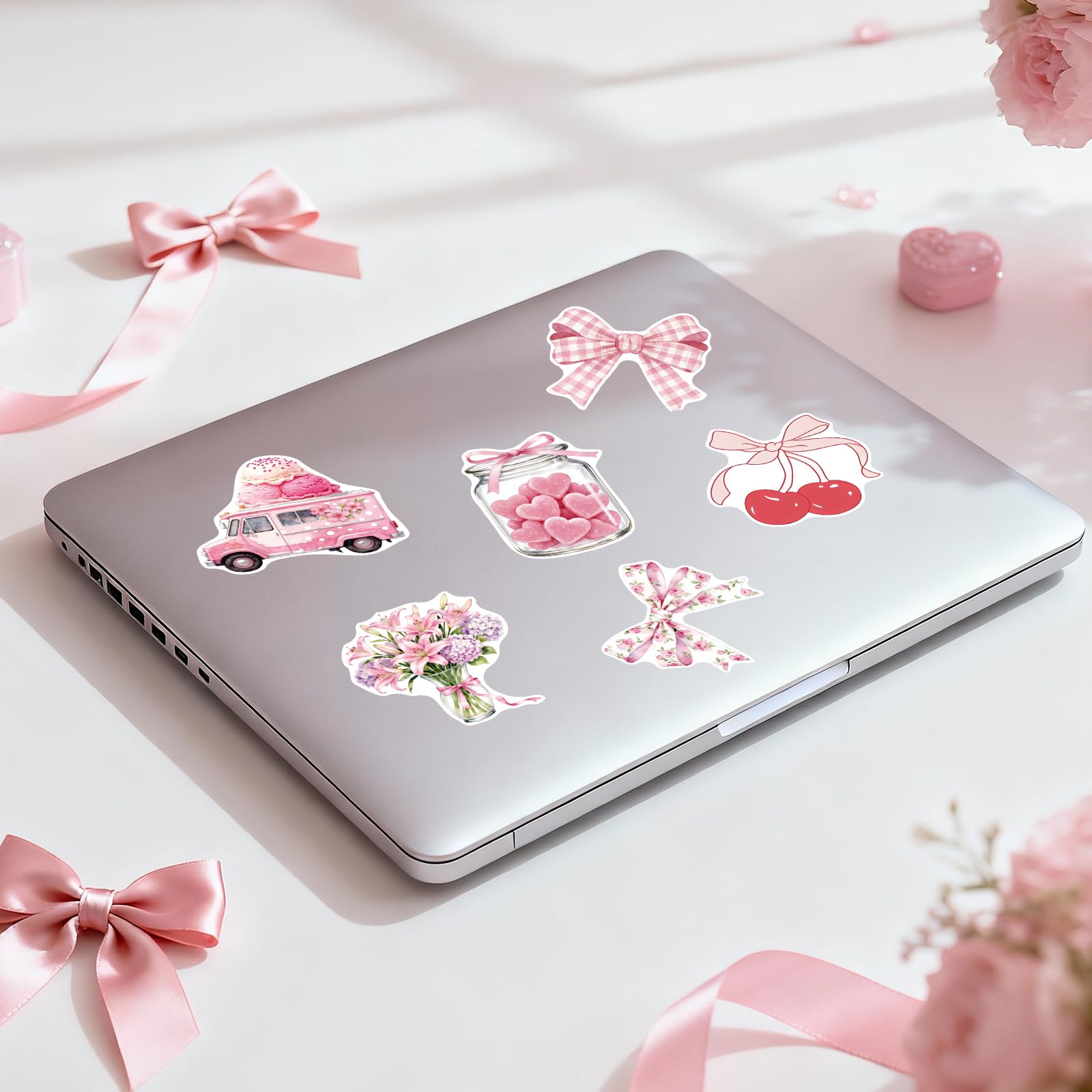 Alynta pink sticker pack ideal for scrapbooking, planners, notebooks, and phones.