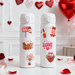 Alynta Valentines stickers on a cup for a personalized, washable design