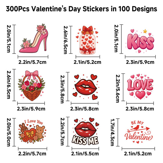 Alynta Valentines stickers on a notebook for cute personalization