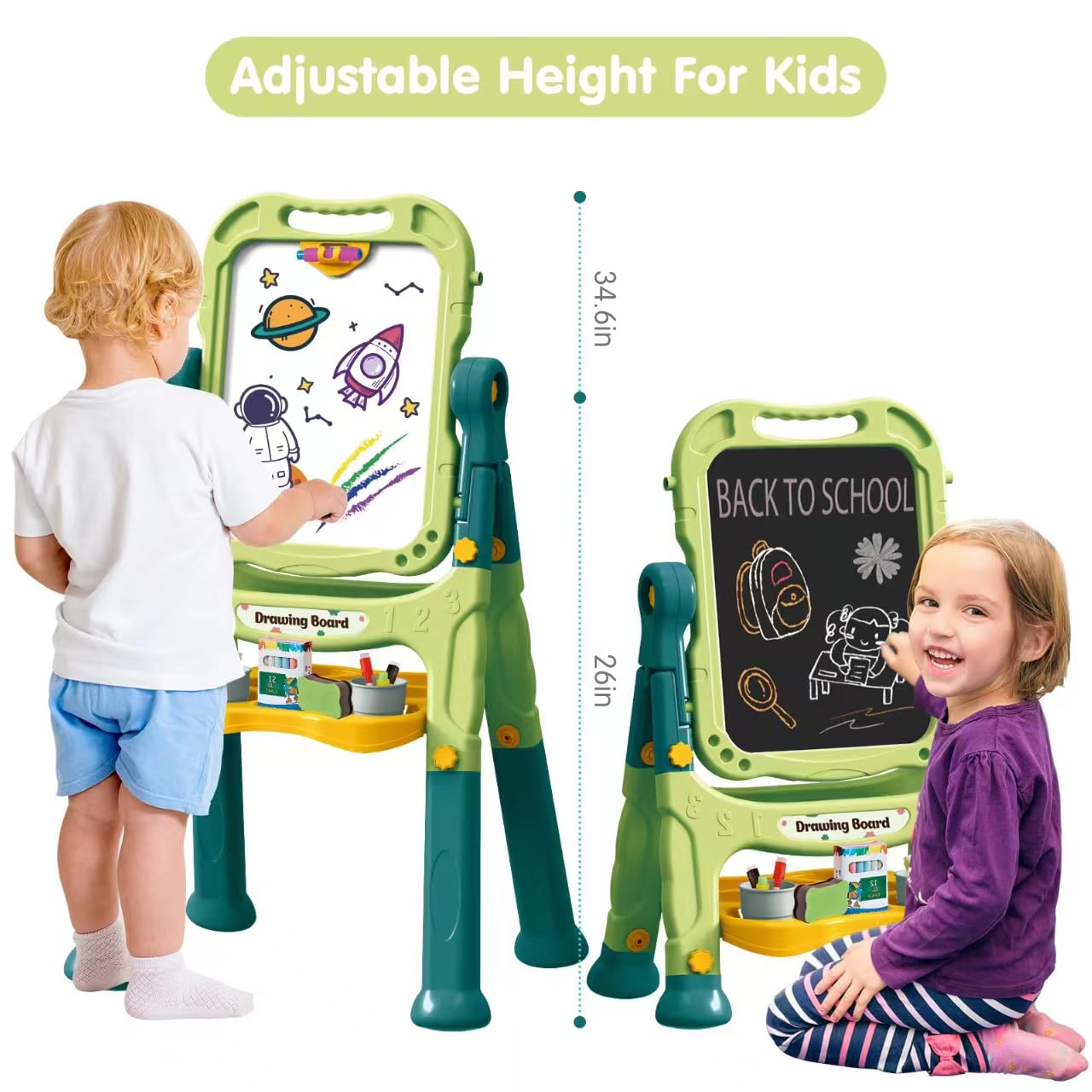 Amagoing easel 360° rotate enables painting from any angle.